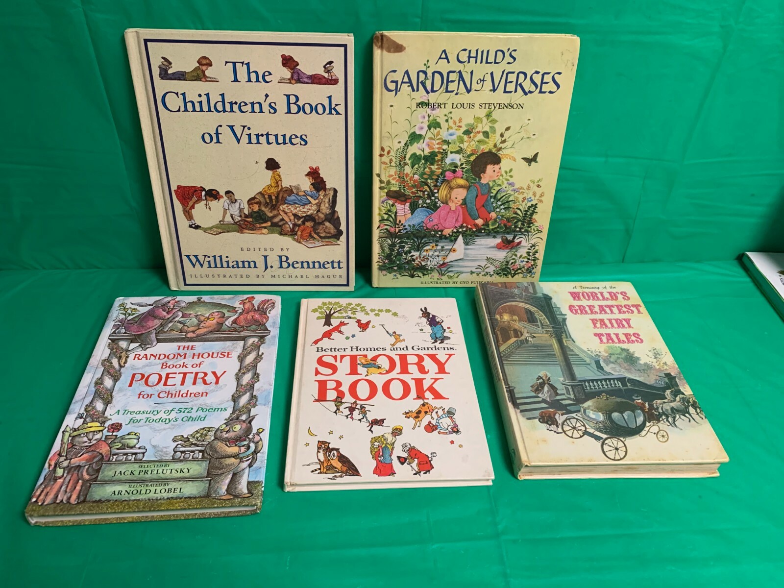 Children’s books of Fairy Tales, Stories/ Garden Versus/ Virtues & Poetry -5 VTG