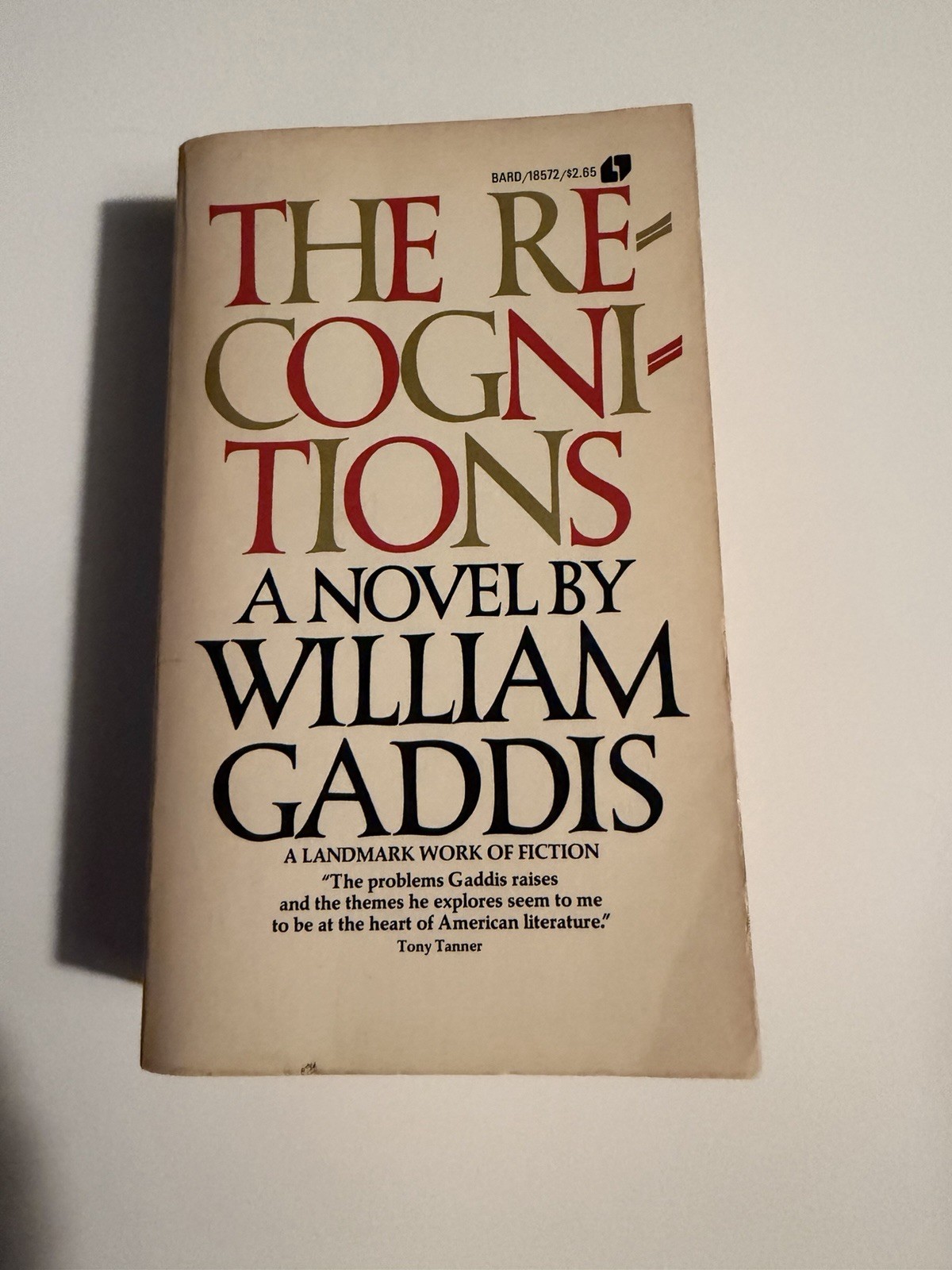 THE RECOGNITIONS by William Gaddis – 1974 Mass Market Pb RARE