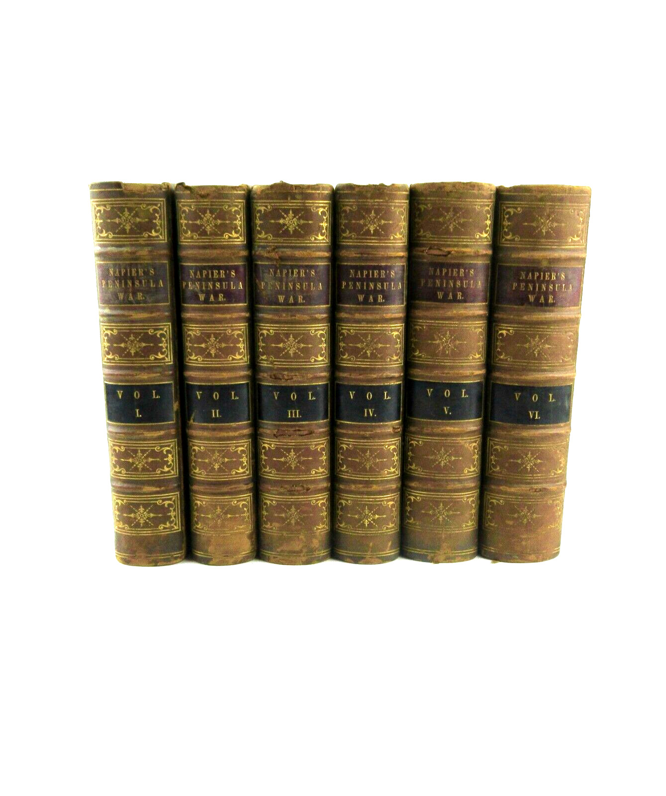 History of War Peninsula + South France WFP Napier 2nd Ed 1832 6 Leather Vols