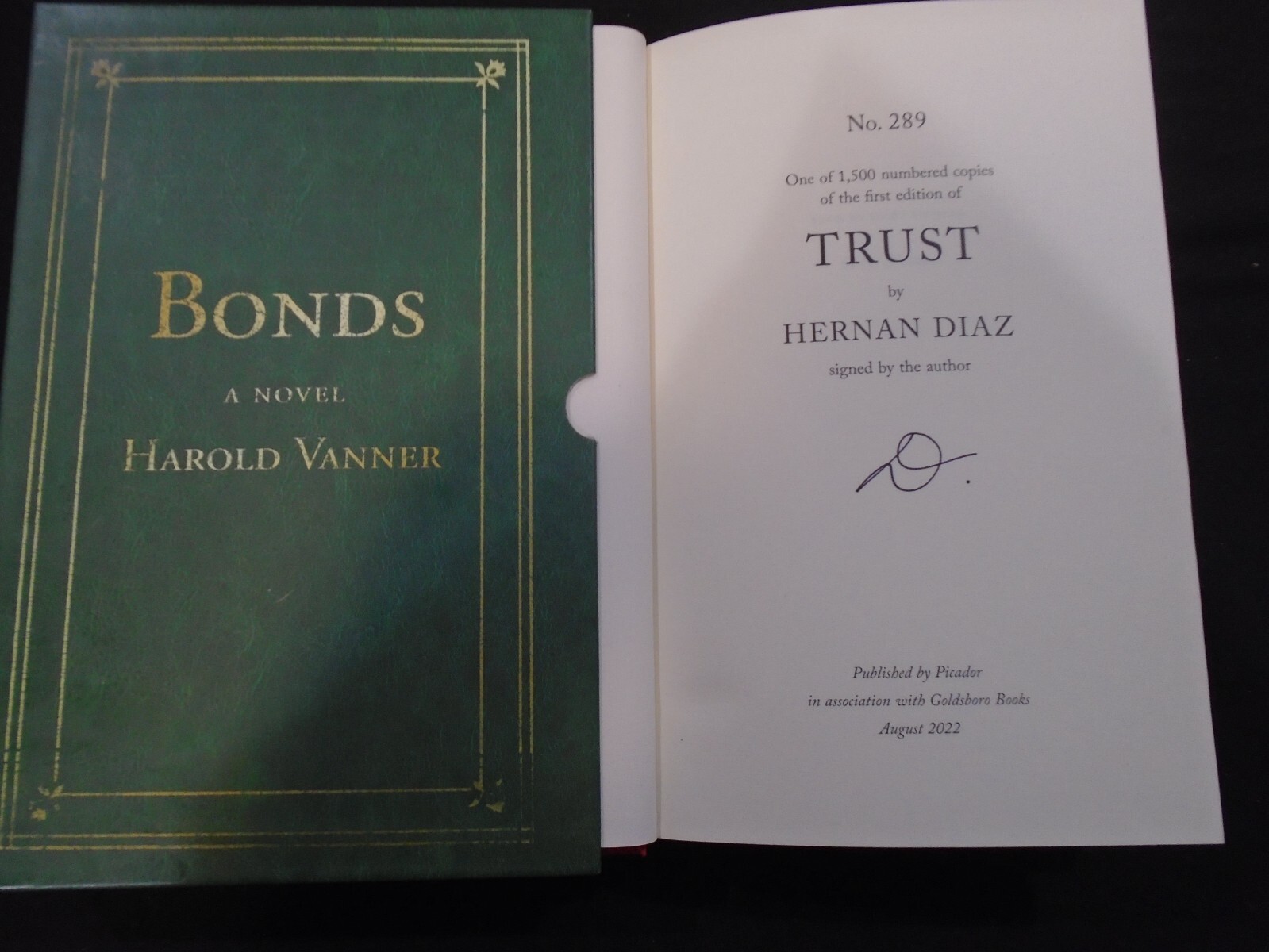 Signed Hernan Diaz “Trust” UK1st/1st LtdEd 970/1500 Slipcase Pulitzer Prize 2023
