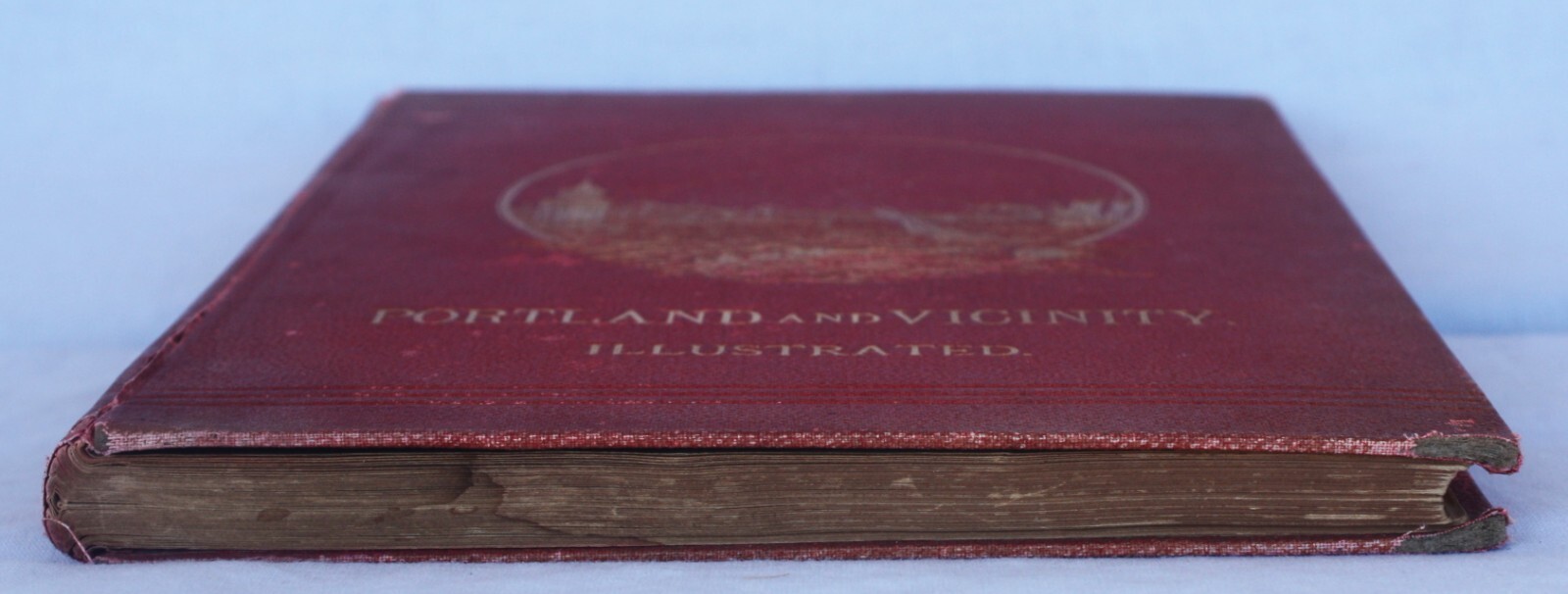 Portland, Maine, And Vicinity Illustrated Revised Ed. 1881 Red/ with GOLD