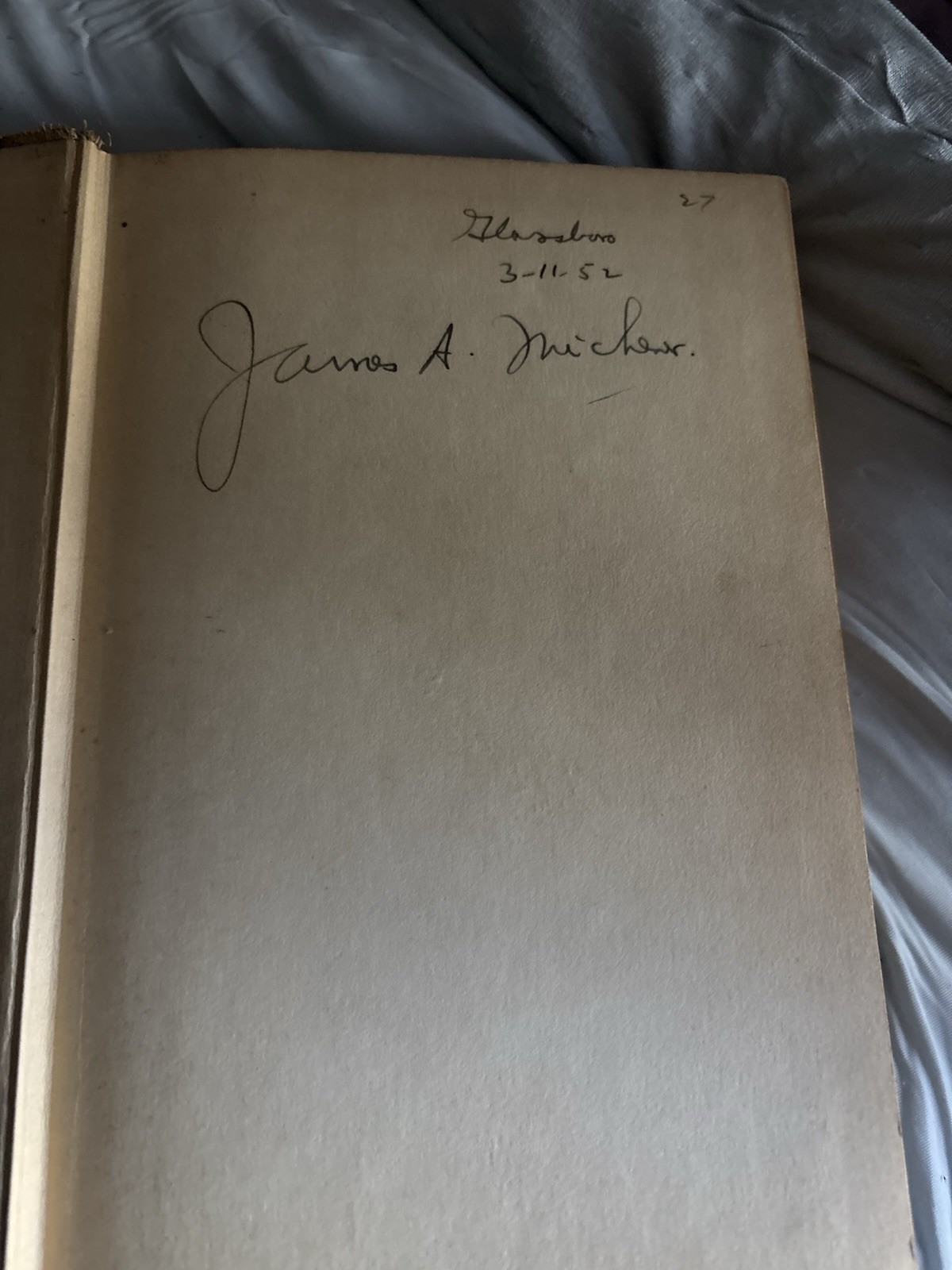James Michener , Tales of The South Pacific! Signed/dated! Later Printing