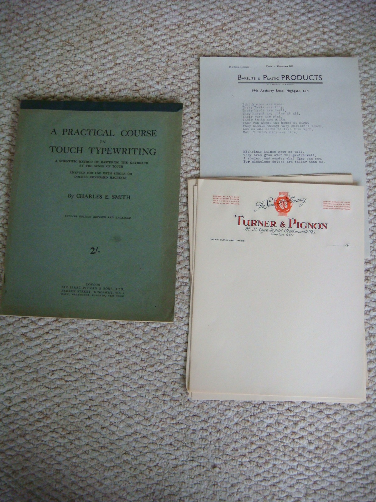 Vintage Pitman A Practical Course in Touch Typewriting Charles E Smith