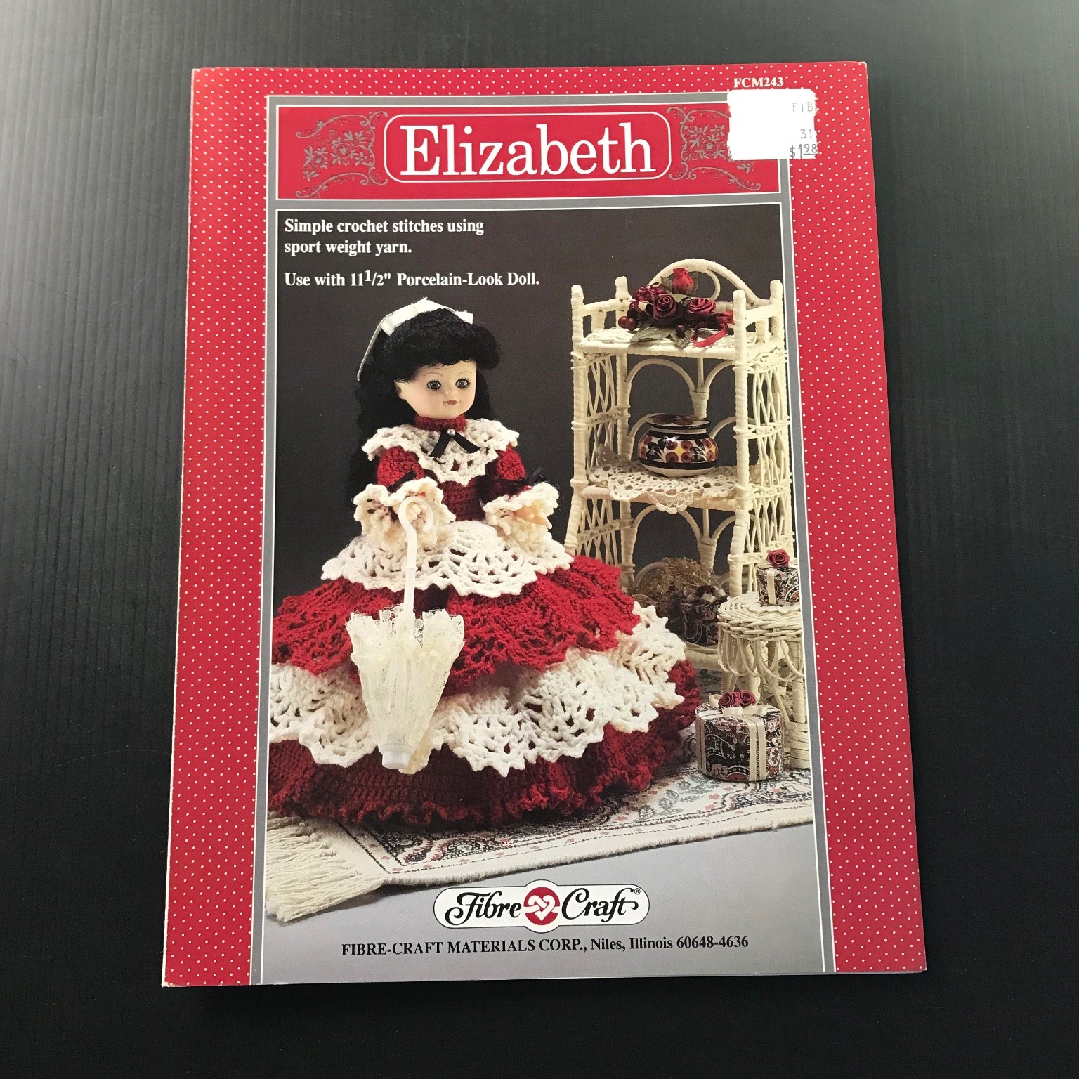 Elizabeth Crochet Pattern Booklet Kathy Balian 1991 Doll Clothes FCM243