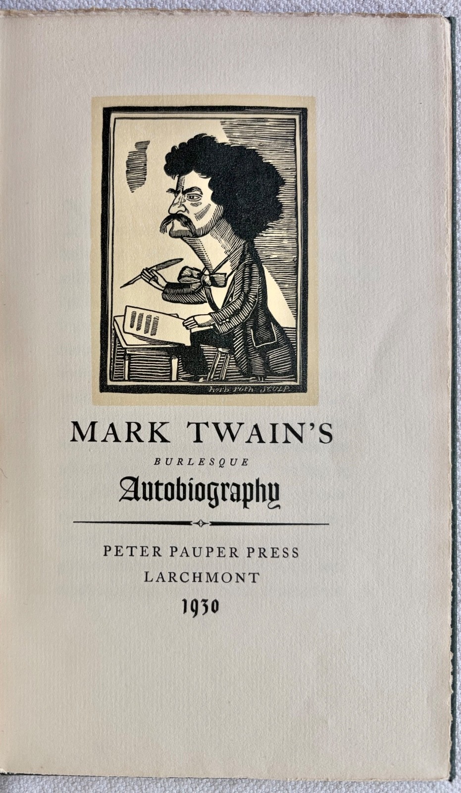 Mark Twain’s Burlesque Autobiography, vintage Peter Pauper hardcover (1930)