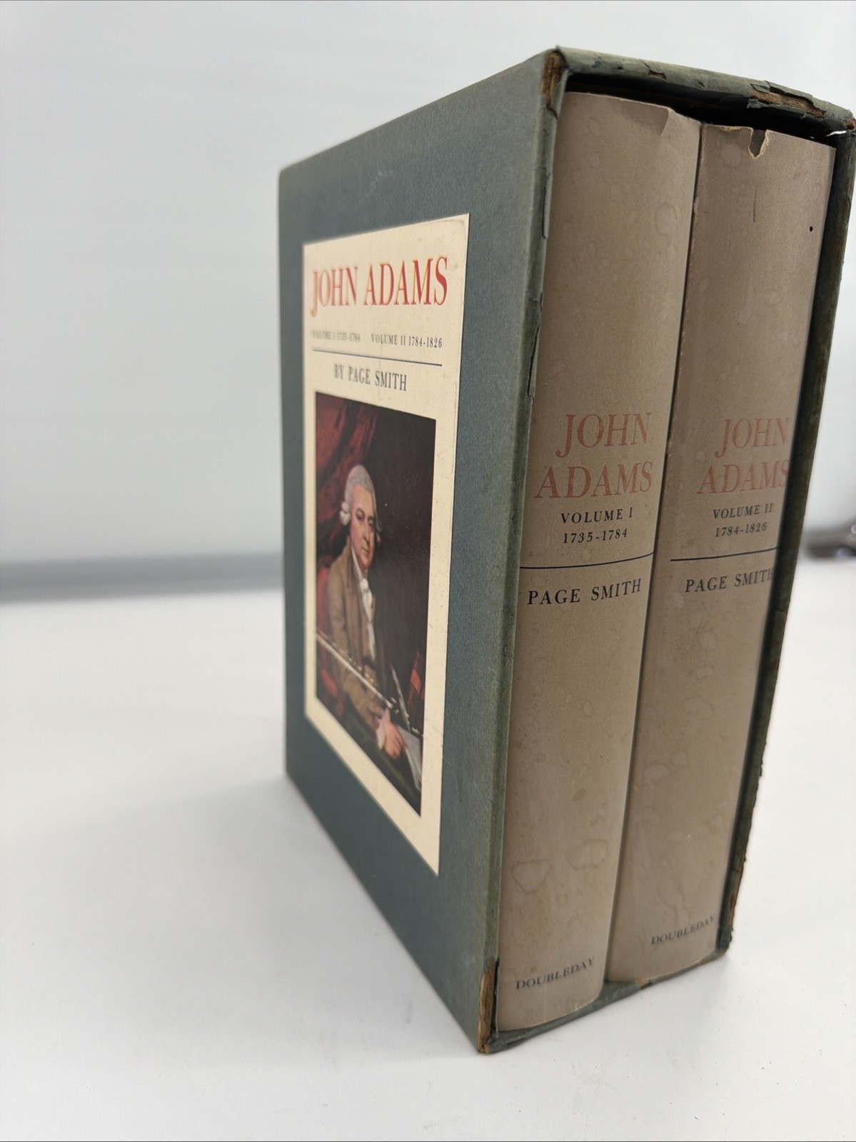 John Adams Boxed Set by Page Smith First Edition Hardcover Dust Jacket 2 Books