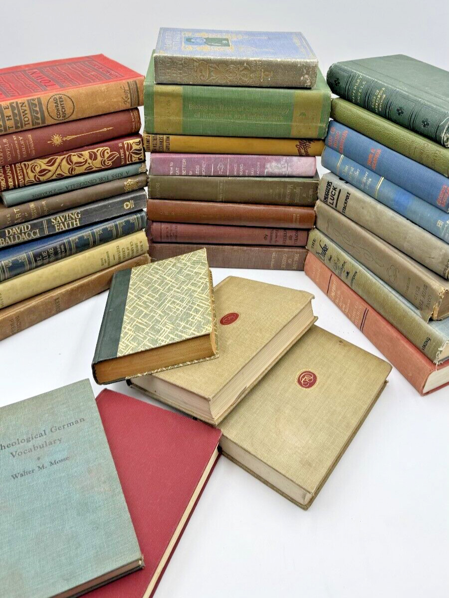 Lot of 100 Decorative Vintage Hardcover Books – Old, Rare & Random