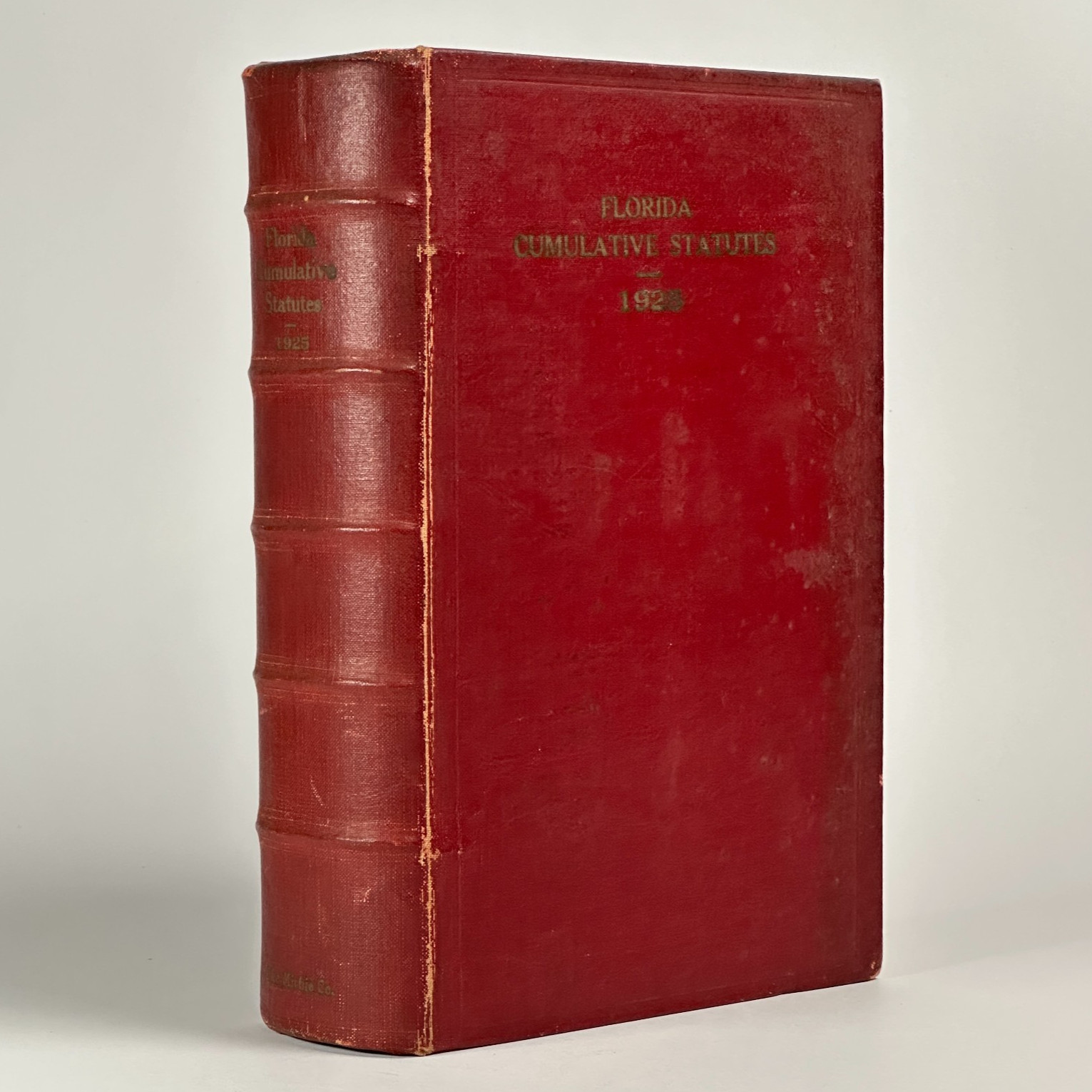 1925 Florida Law “Florida Cumulative Statutes” Michie (Hardcover, Quincy, FL)