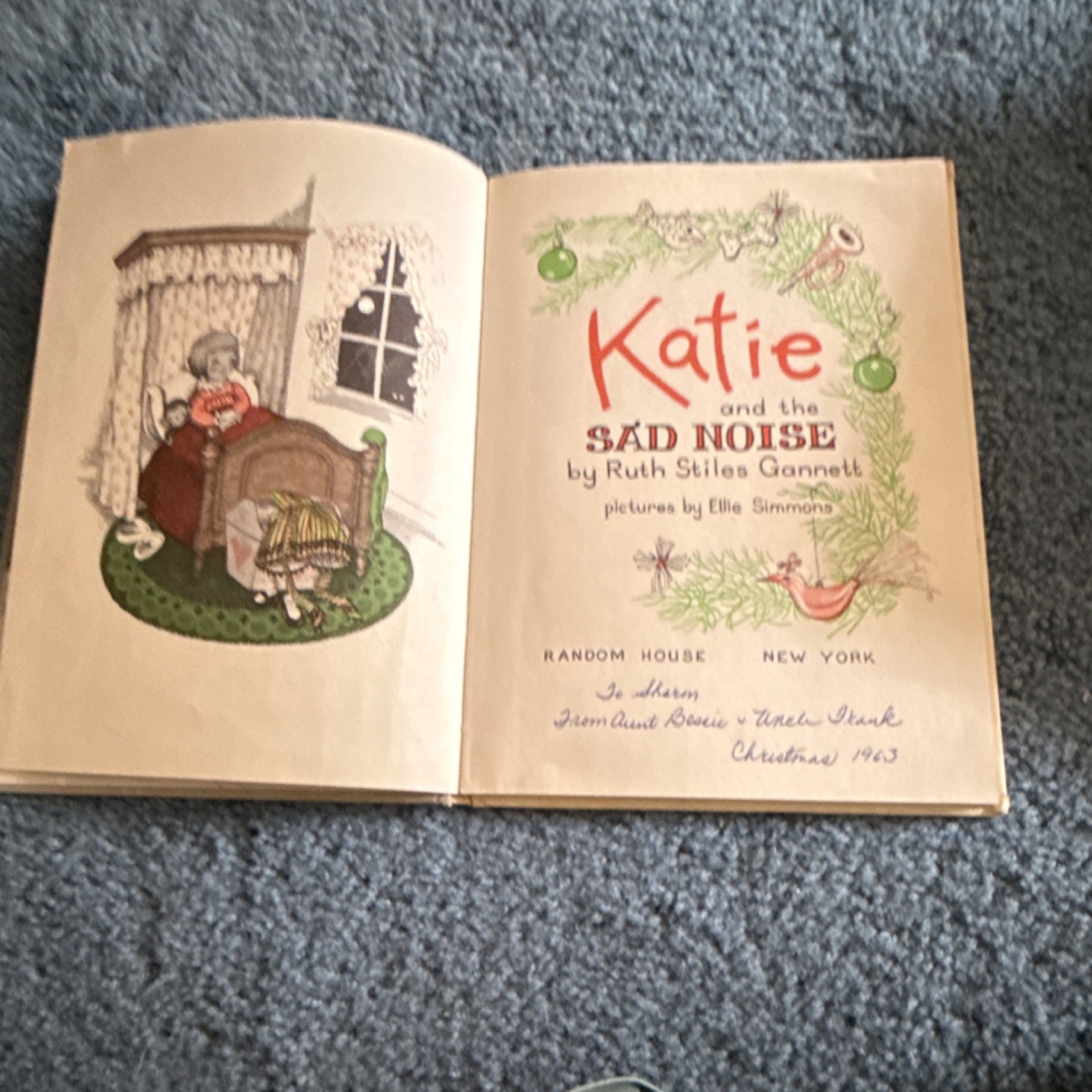 Random House Katie and the Sad Noise by Ruth Stiles Gannett, Illustrated, 1963