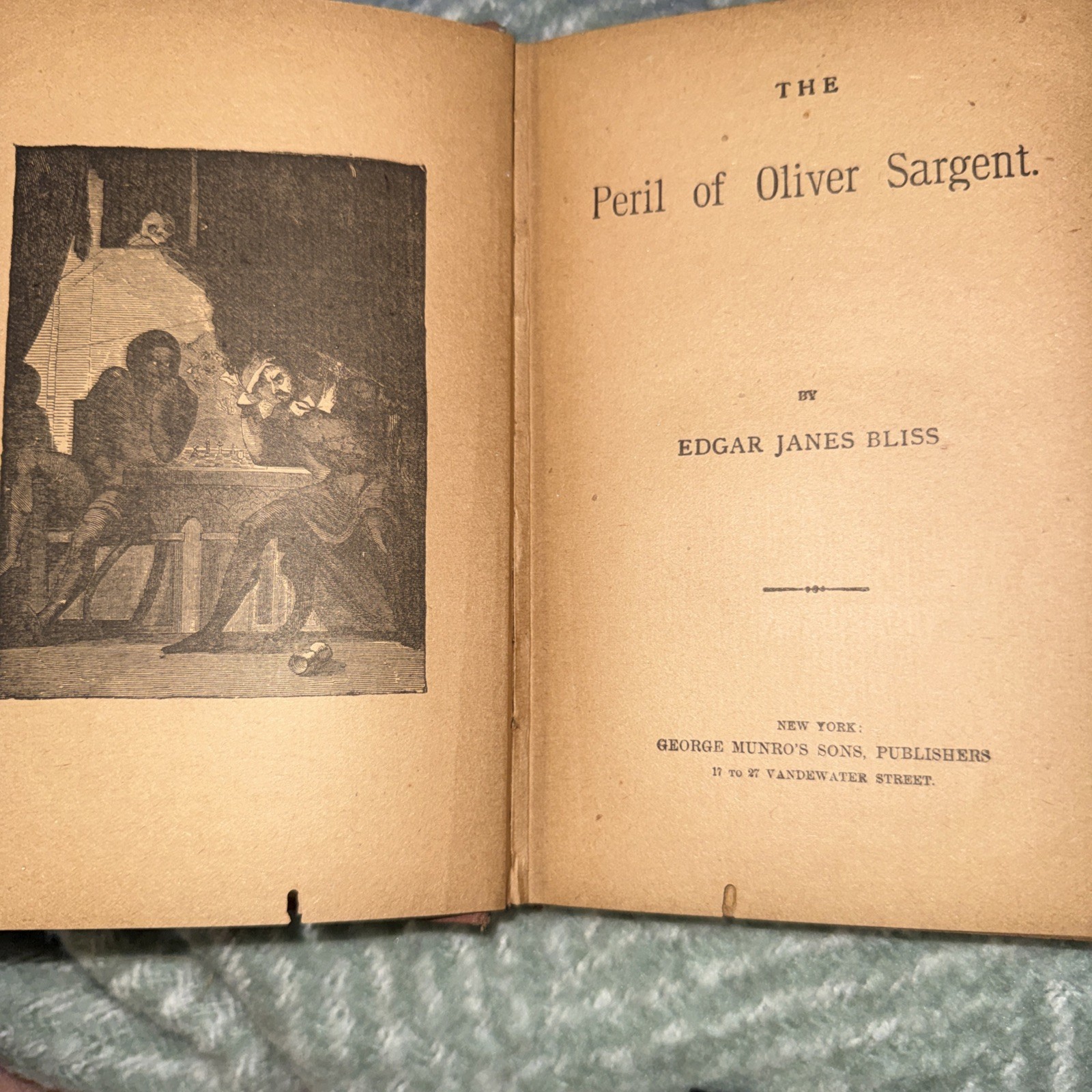 The Perils Of Oliver Sargent Edgar Janes Bliss 1891 Phycological Thriller
