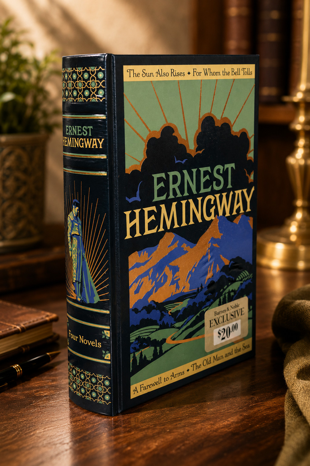 Ernest Hemingway Four Novels Easton Press Sealed Leather Bound Hardcover (g3)