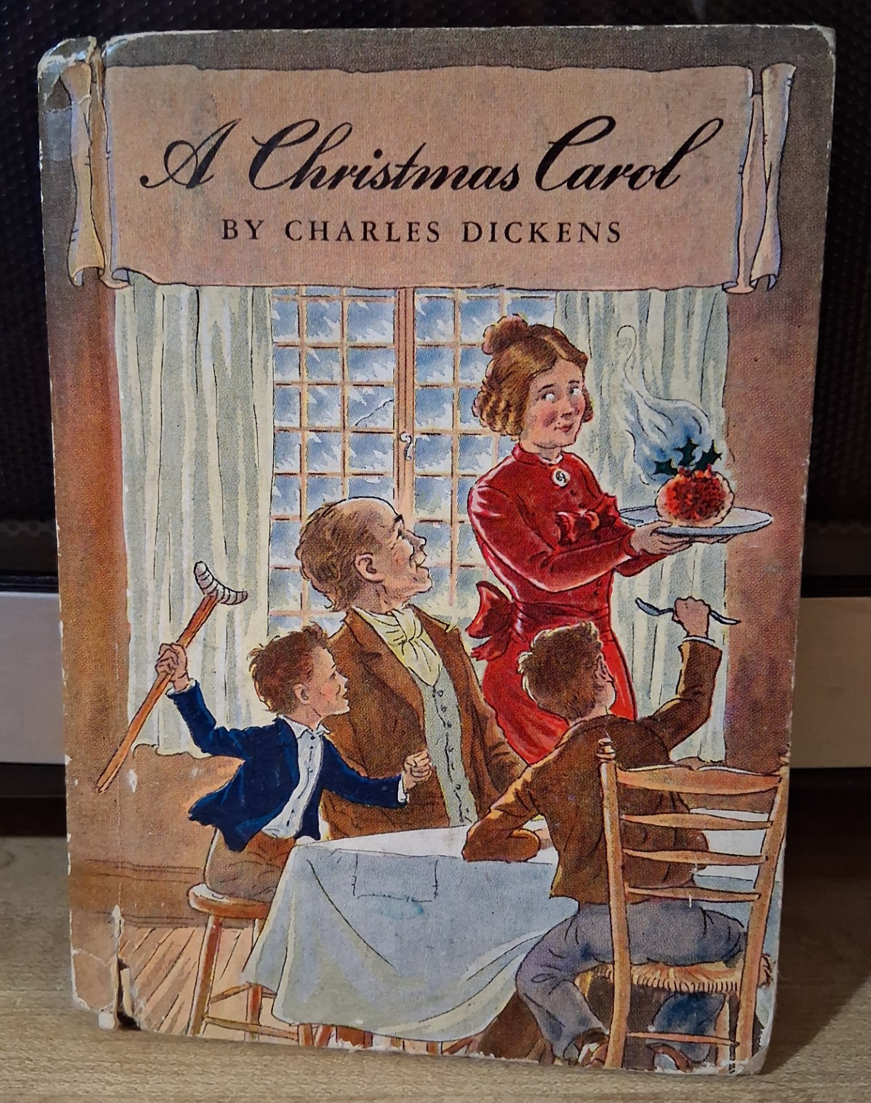 DICKENS HARDCOVER Book A CHRISTMAS CAROL IN PROSE Mini 1939 Illustrate VTG Color