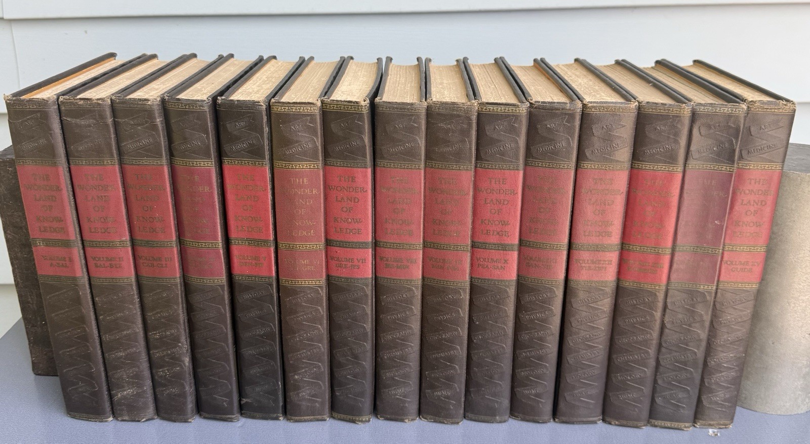 1942 Original, Complete Set “The Wonderland of Knowledge” Volumes 1-15