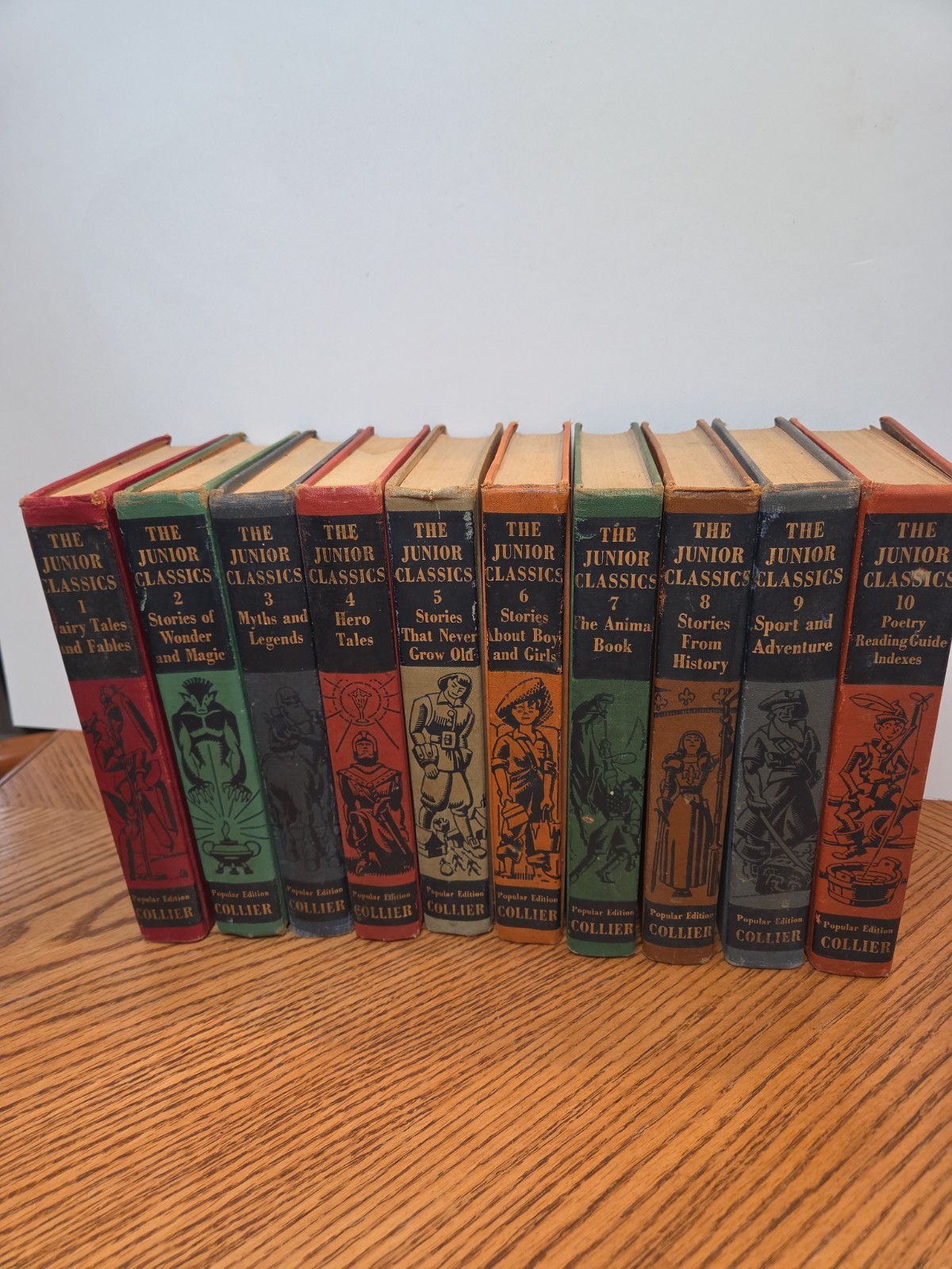 The Junior Classics Vintage 1956 Complete Set Popular Edition Collier Vol 1–10