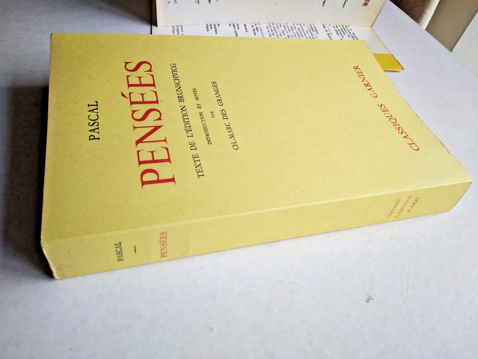 Pascal. Pensees. Classiques Garnier vintage pb dw 342pp very good French literat
