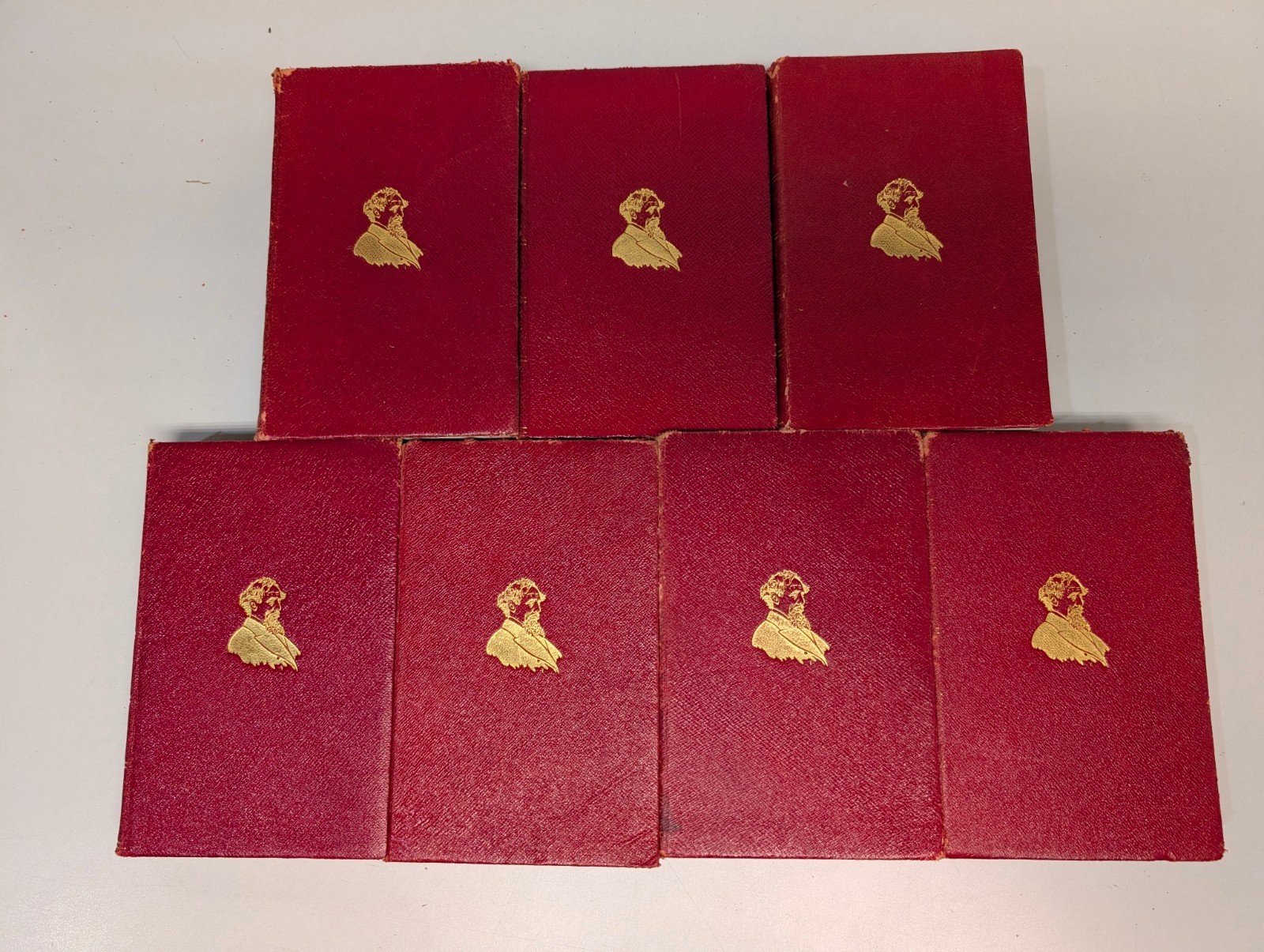 The Works of Charles Dickens 14 Volumes Red Illustrated Set