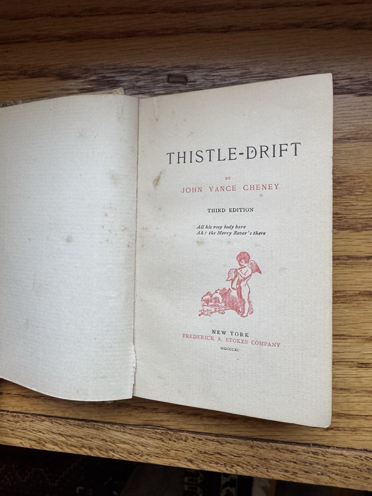 Thistle-Drift, John Vance Cheney | c.1895 Antique Poetry Book | Victorian Charm