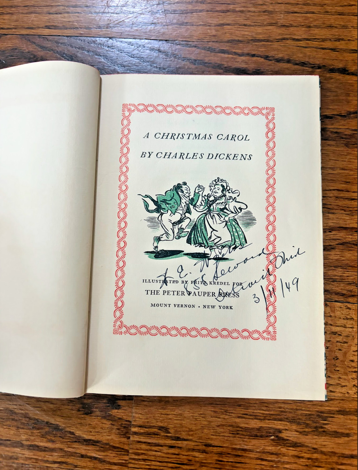 COOL! Vintage A Christmas Carol by Charles Dickens-Peter Pauper Press
