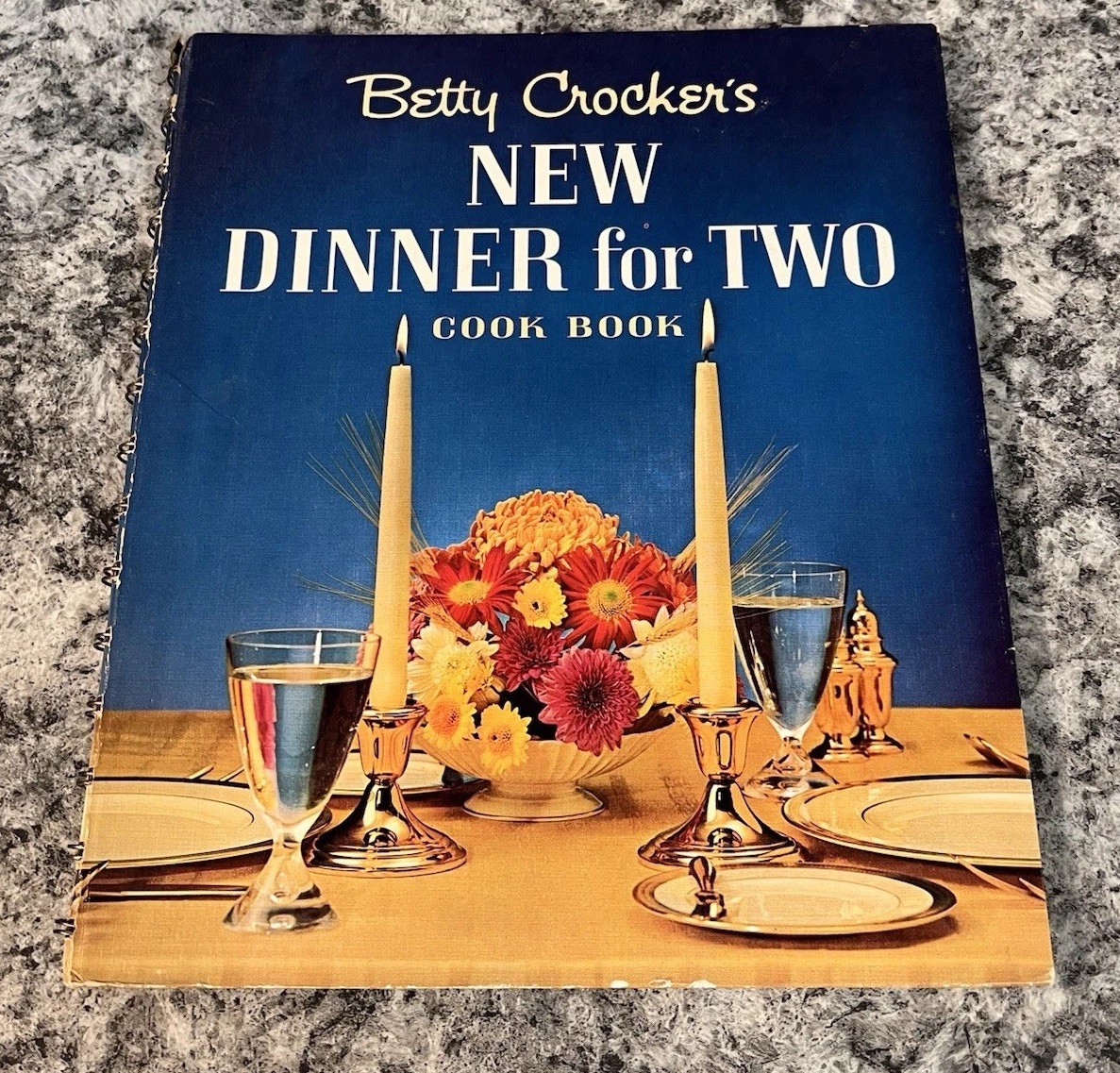 Vintage Betty Crocker’s Dinner For Two Cook Book Spiral Bound MCM Granny Core