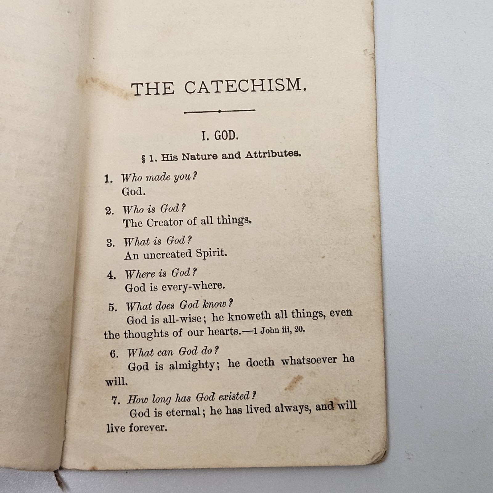 1884 Catechism No 1 Lessons for Young People Methodist Episcopal Church 32 Pages