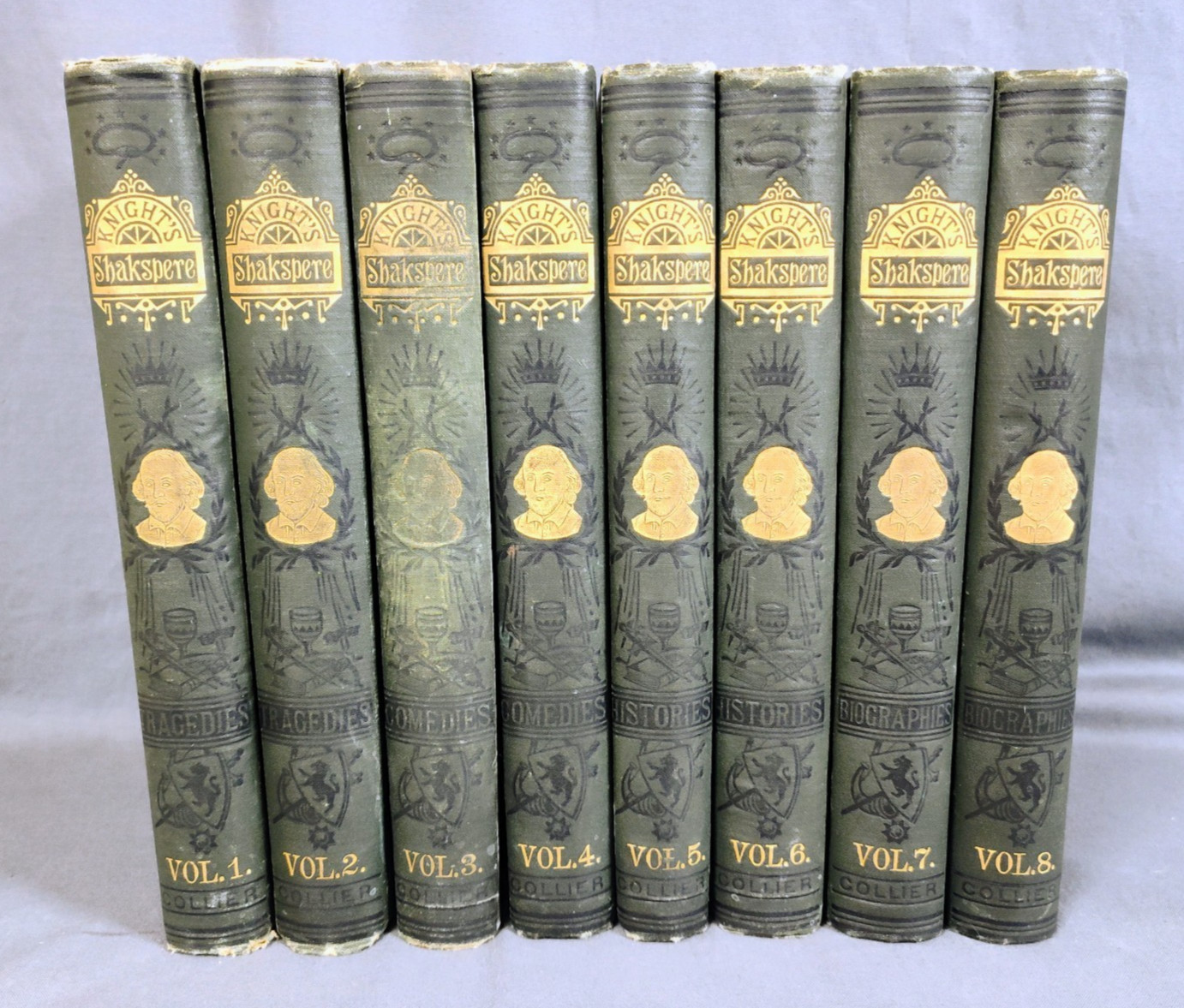 1890s Pictorial Edition Works of Shakspere Antique Shakespeare Set Complete 8