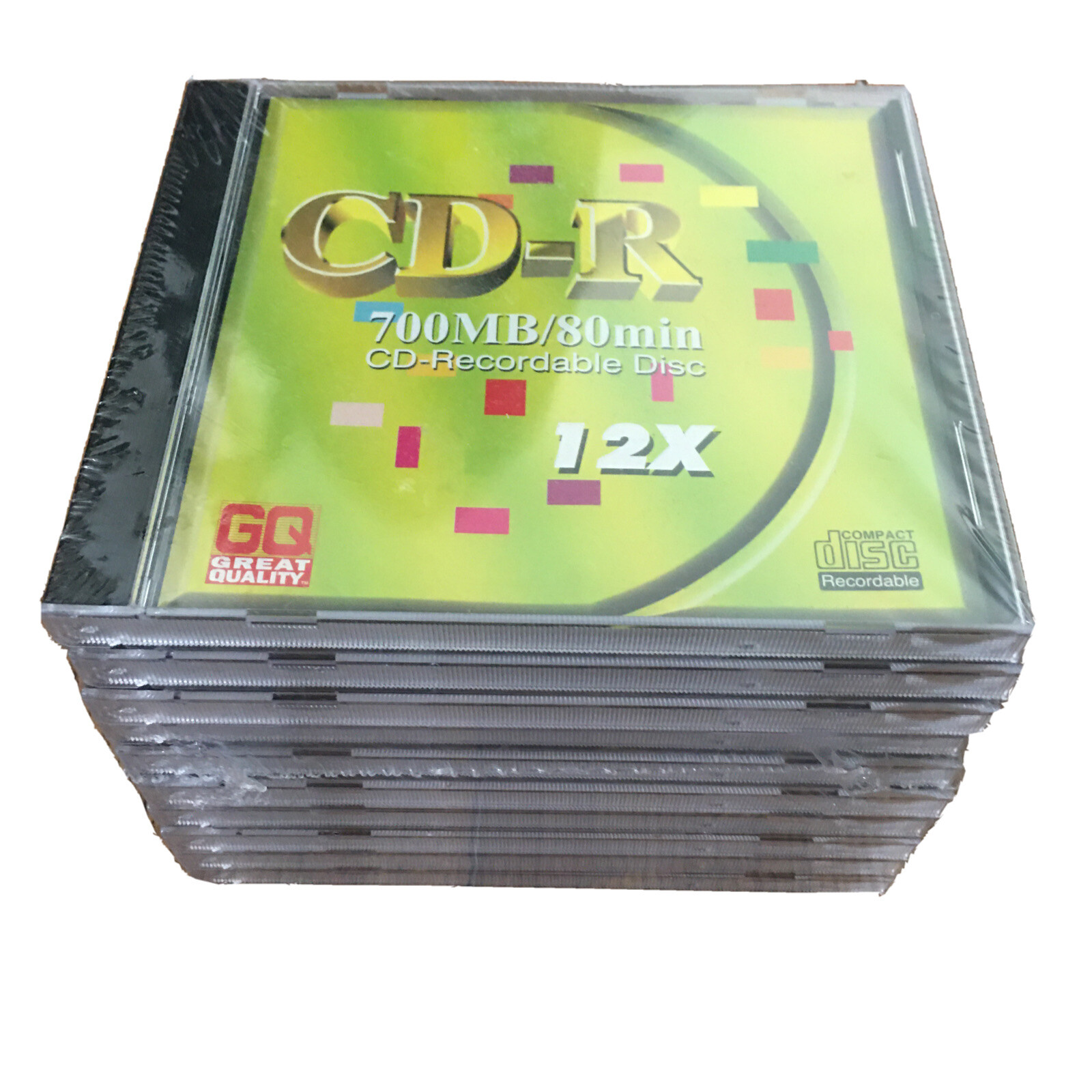 SEALED Vtg Great Quality CD-R 700MB / 80MIN CD Recordable Disc 10pack