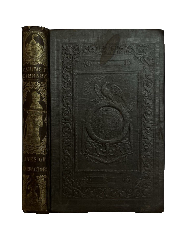 1856 Antique BIOGRAPHY Book GEORGE WASHINGTON Benjamin Franklin LAFAYETTE Fulton
