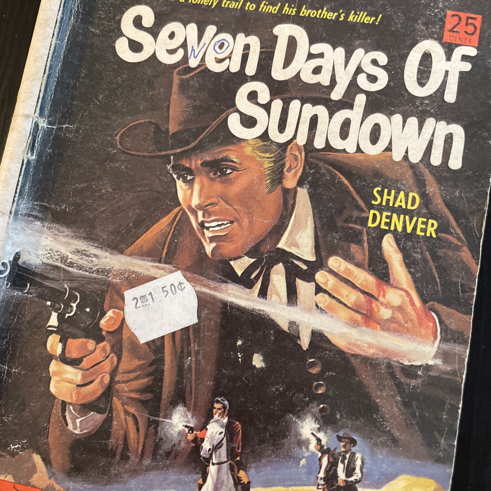 RETRO BOOK Cowboy Indians Western Cafe Art 60s 70s Seven Days Of Sundown Sierra