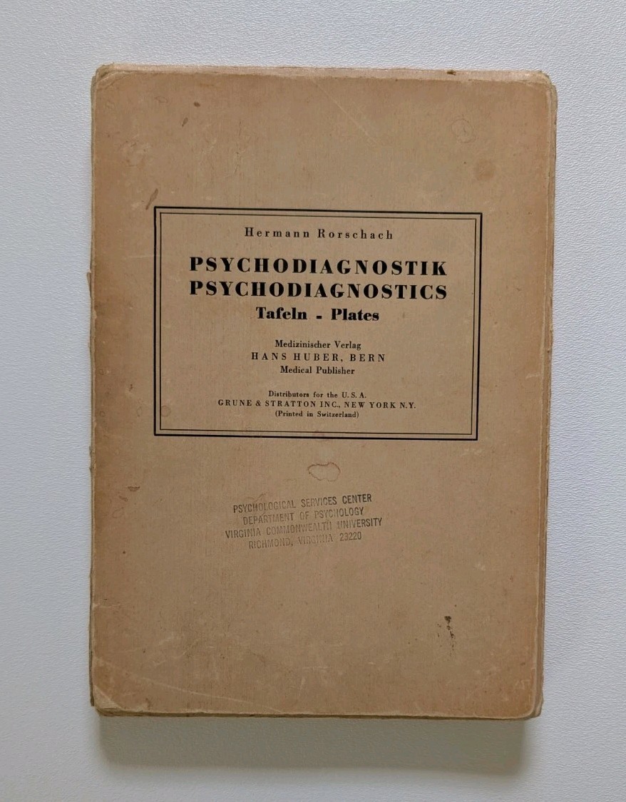 1948 Rorschach Psychodiagnostik Plates Set 10 Hans Huber VCU Psychology Inkblots
