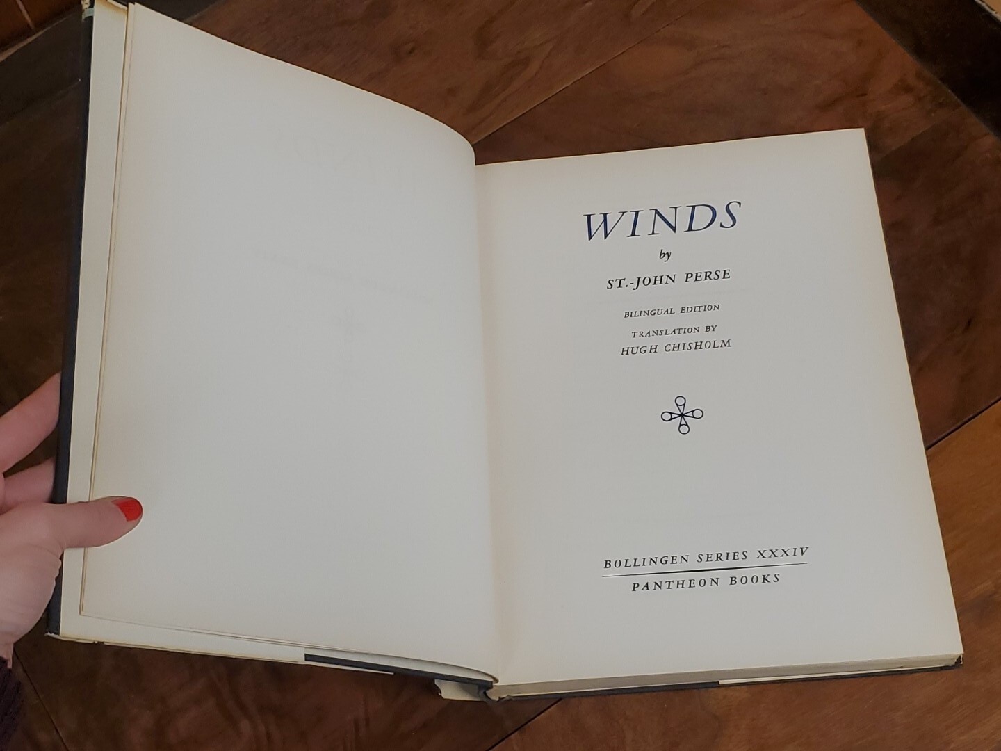 Winds by St.-John Perse / 1953, Bollingen Series 34 / Pantheon Bilingual Edition