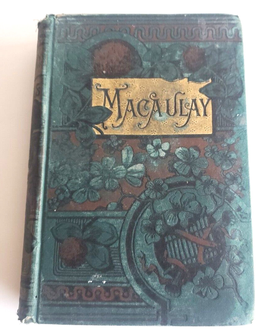 Lord Macaulay First American Edition The Poetical Works Embossed Cover Rare HTF