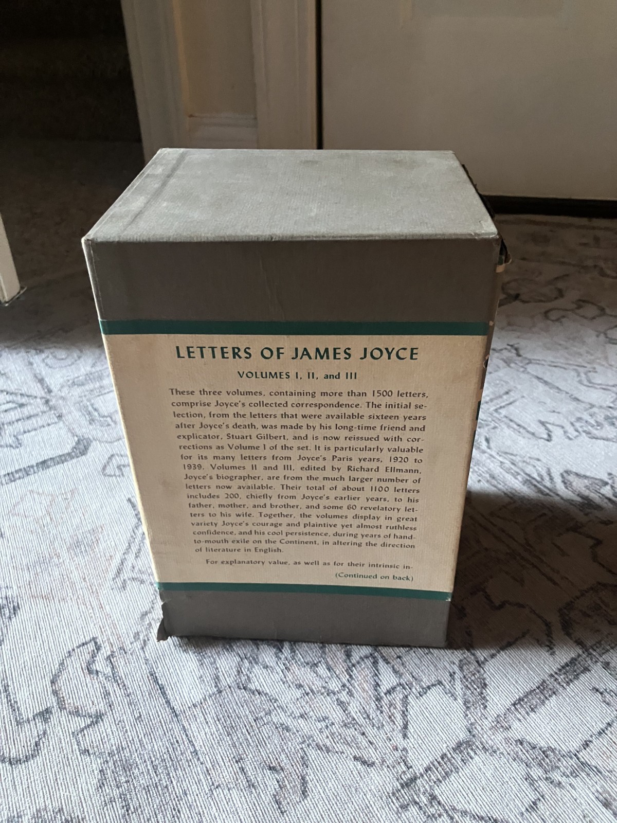 JAMES JOYCE LETTERS – 3 VOLUME SET – VIKING PRESS 1966 Slipcase!