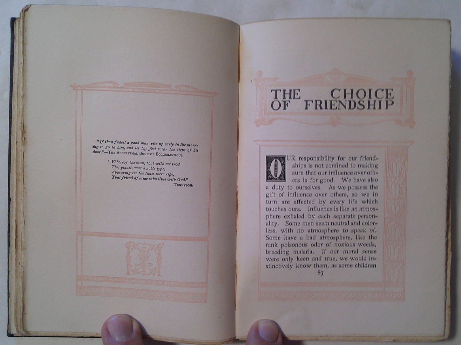 FRIENDSHIP by Hugh Black 1902 ANTIQUE Fleming H. Revell Co. Hard Cover