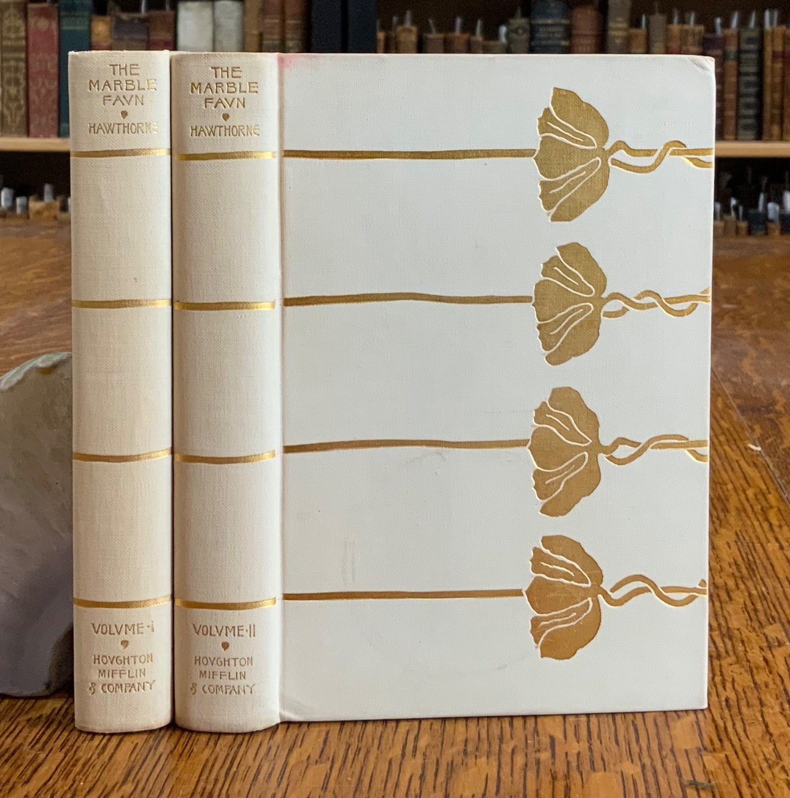 1899 Marble Faun Nathaniel Hawthorne Sarah Wyman Whitman Deco SIGNED BINDING