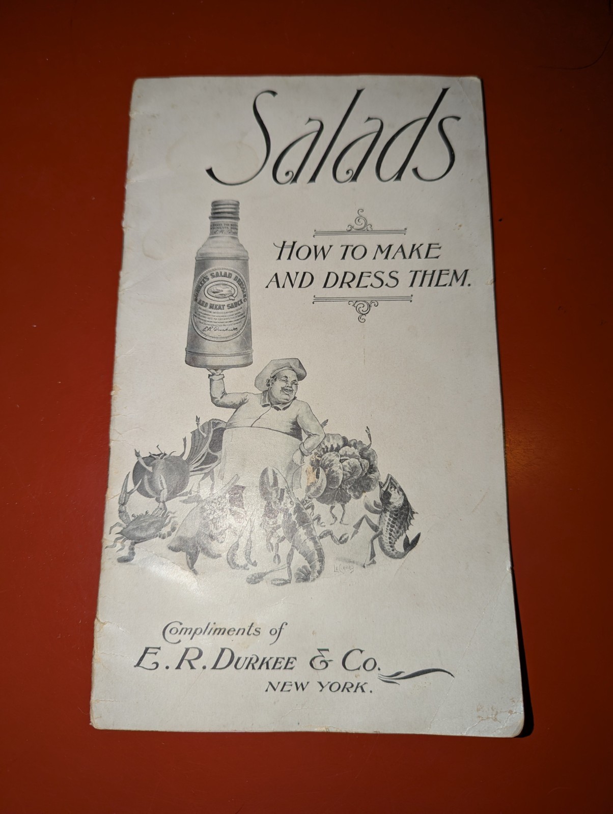 E R Durkee Salads: How to Make & Dress Them PB Booklet C-1907, 32 Pages
