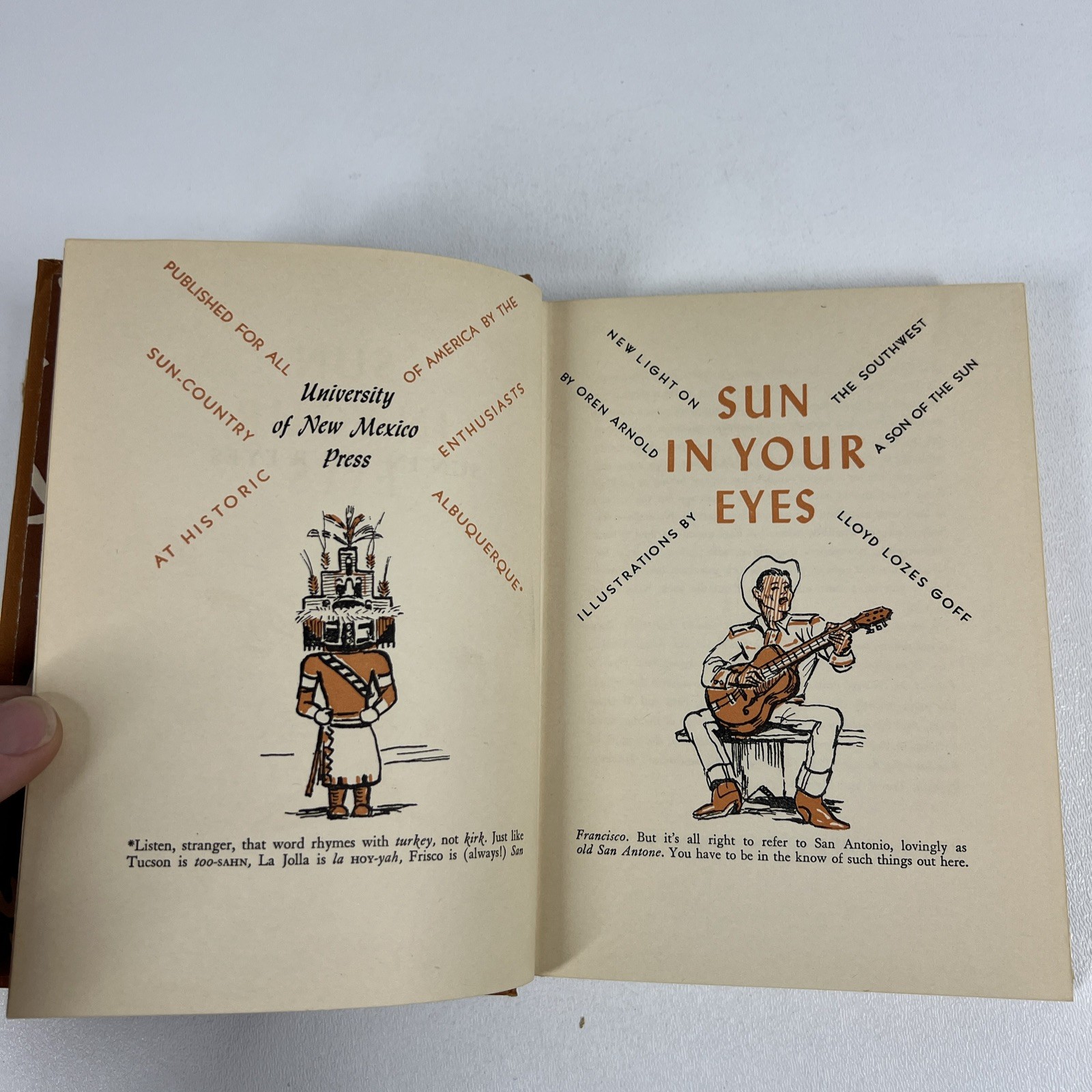 Sun In Your Eyes Book Southwest Oren Arnold 1947 First Edition Humor