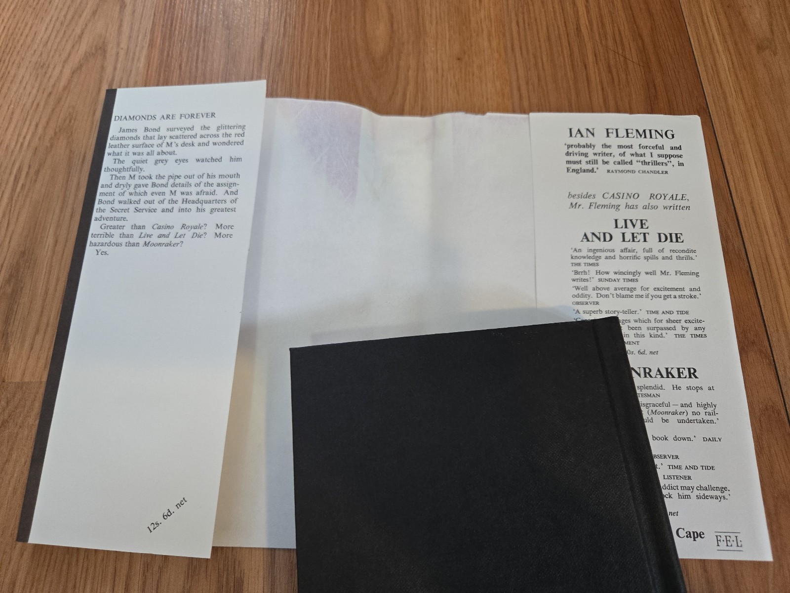 Diamonds Are Forever First Edition Library Facsimile HC Slipcase VTG Ian Fleming