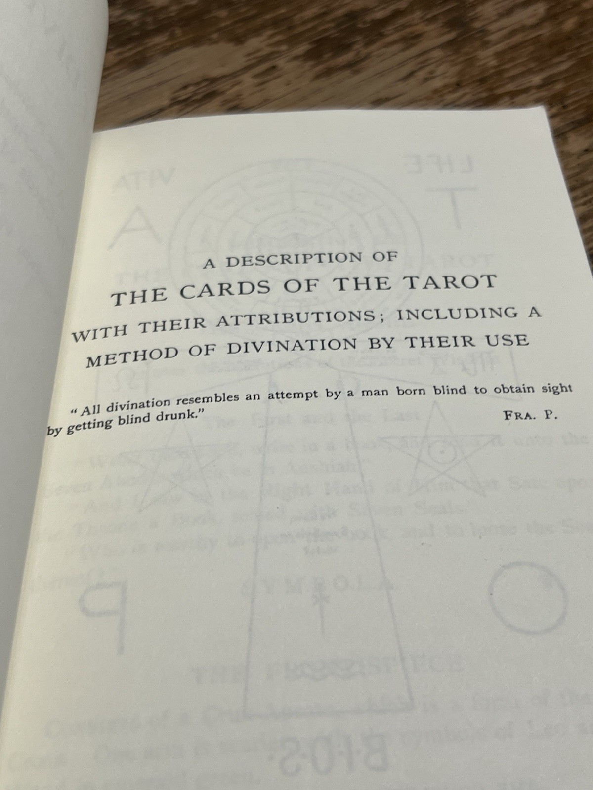 Tarot Divination – Aleister Crowley / Divination