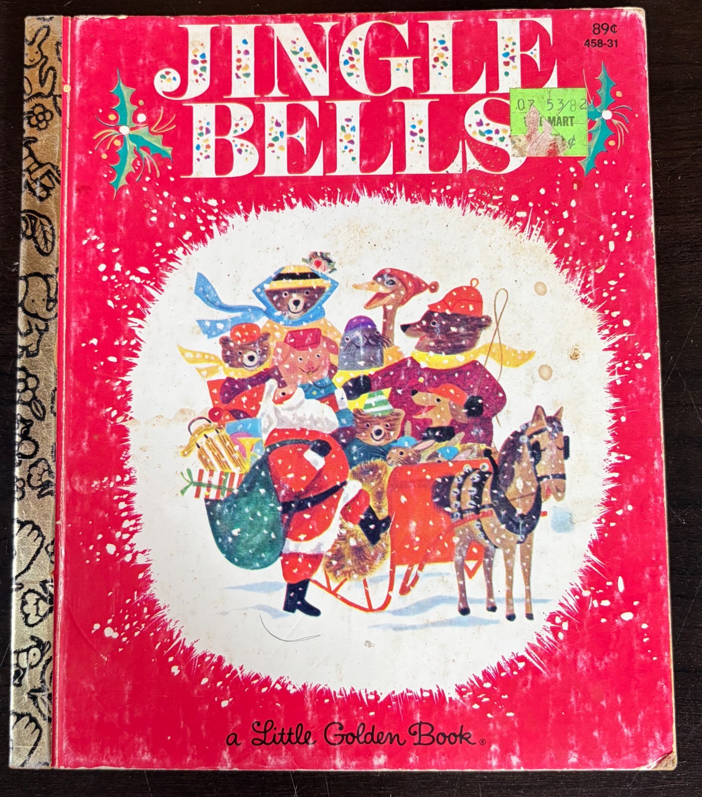 Jingle Bells, A Little Golden Book, Kathleen N Daly, J P Miller, 1981, Vintage
