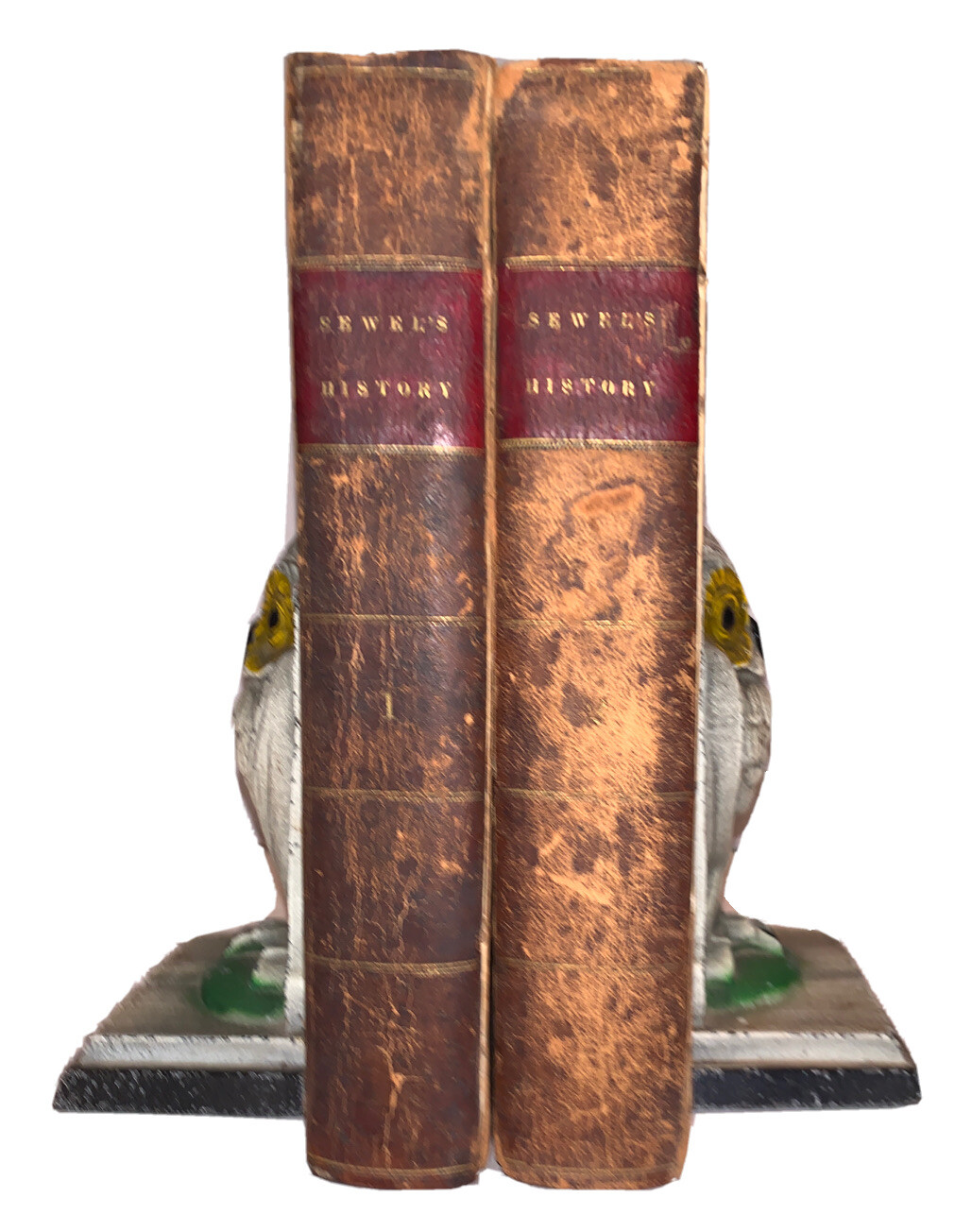 1811, 2 VOL, WILLIAM SEWEL, HISTORY, QUAKERS, PHILADELPHIA PA IMPINT, LEATHER