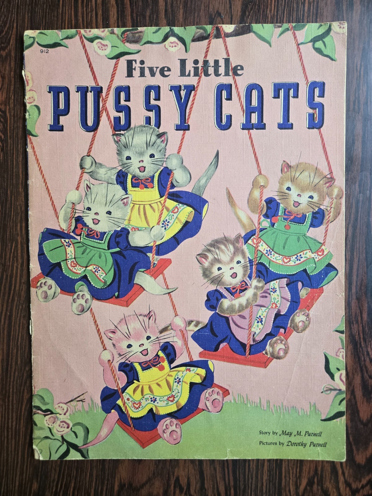 Vintage 1942 Five Little Pussycats Children’s Storybook by May M. Purnell
