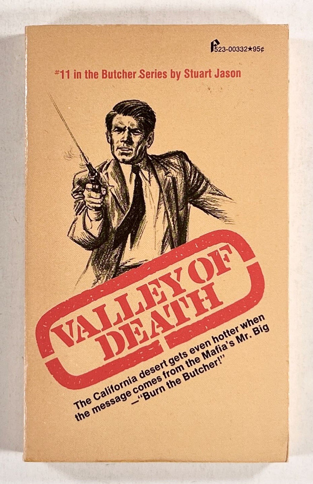 1974 The Butcher #11 VALLEY OF DEATH Mafia spy thriller novel POCKET BOOKS first