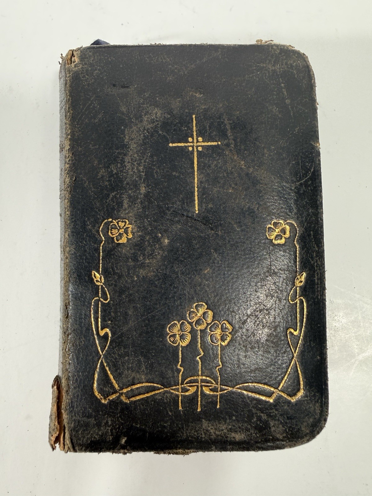 Vintage 1899 Rare Antique Beautiful German Travel Prayer Book Gilded Pages