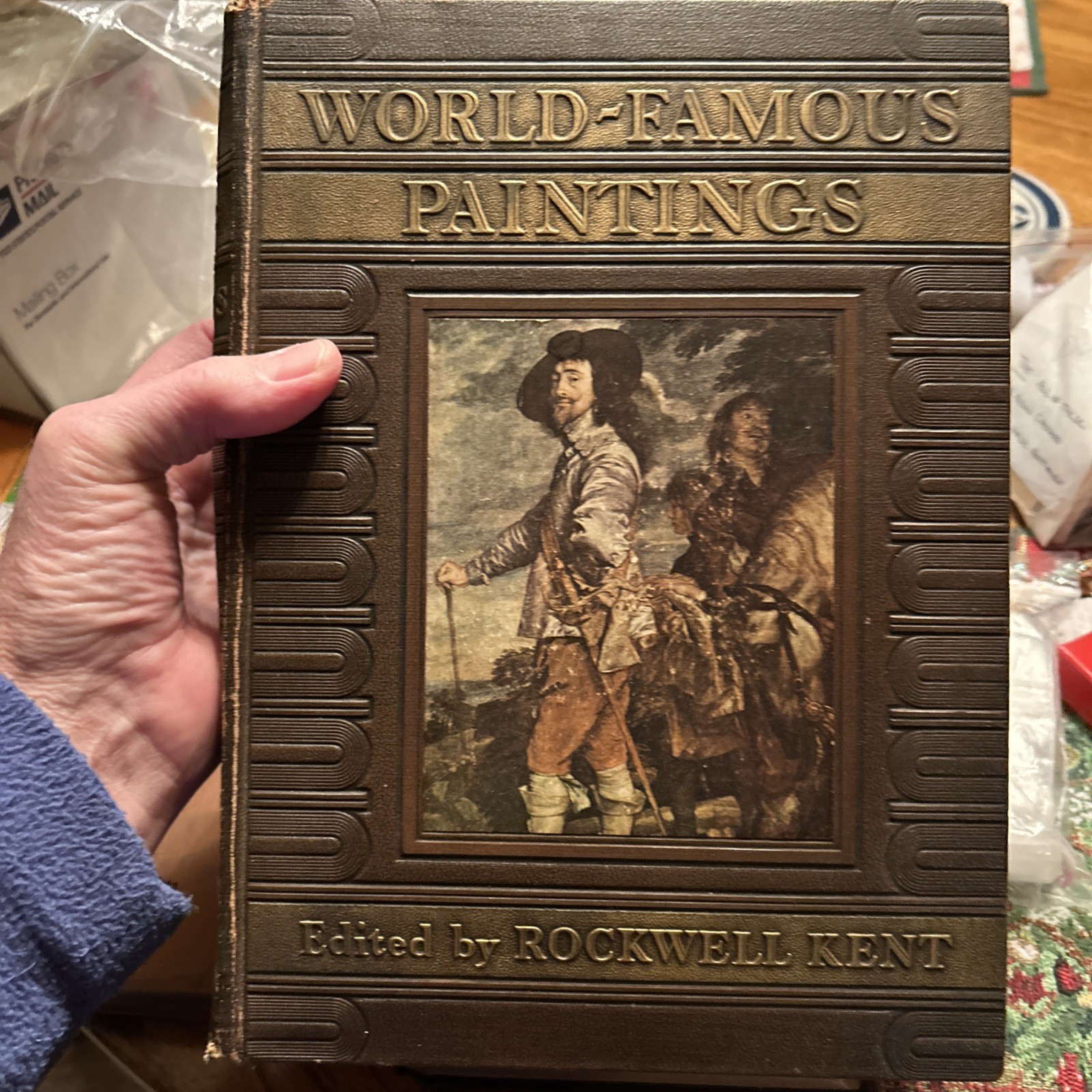 Antique Vintage Book World Famous Paintings Edited By Rockwell Kent 1939 HB EC