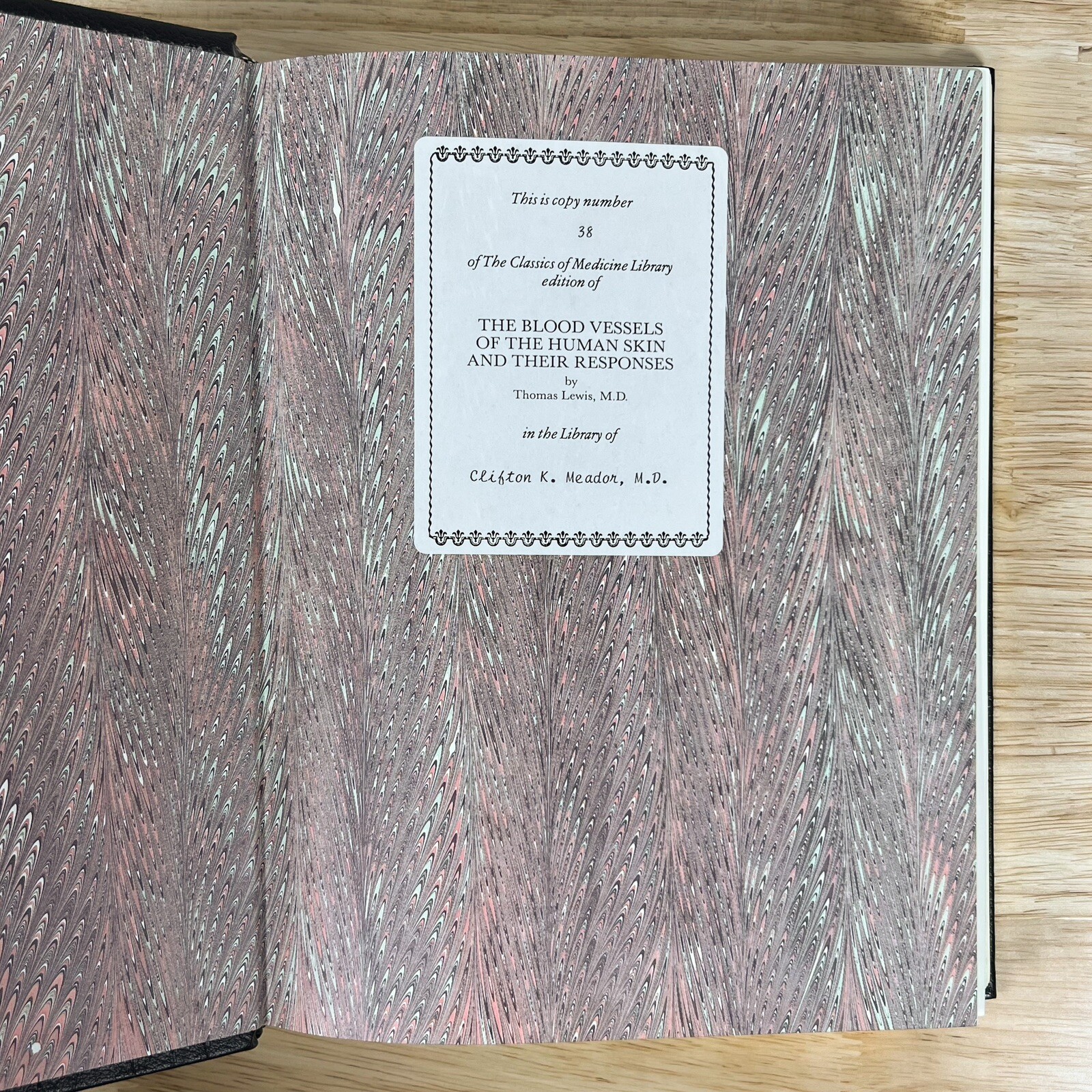 Blood Vessels of Human Skin Classics of Medicine Library Gryphon Leather Lewis