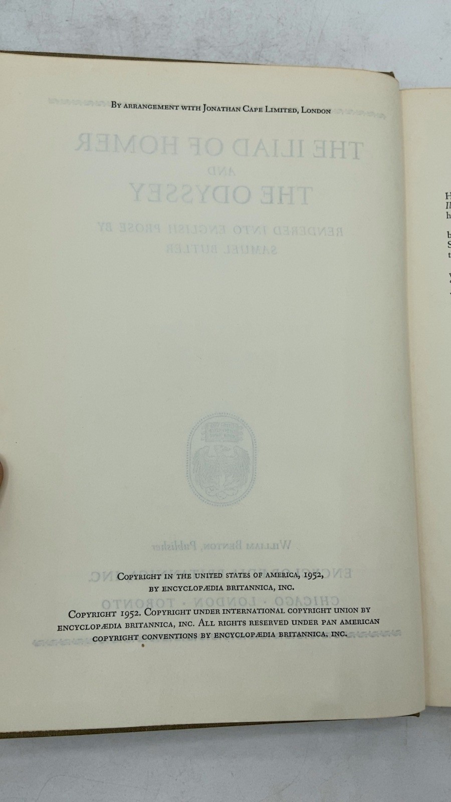 The Iliad of Homer and The Odyssey Homer (Rendered into English prose by Samu…