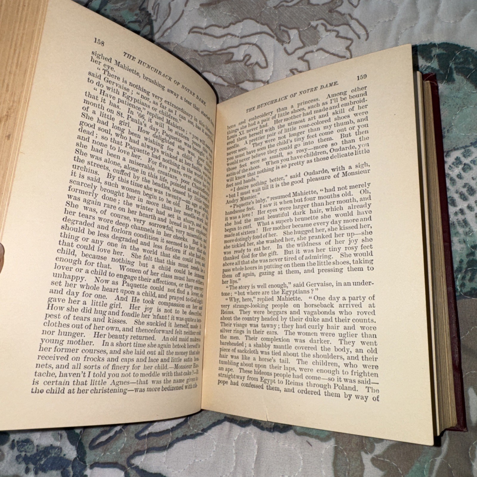 Vtg The Hunchback Of Notre Dame Victor Hugo RED Cloth A L Burt Home Library 1901