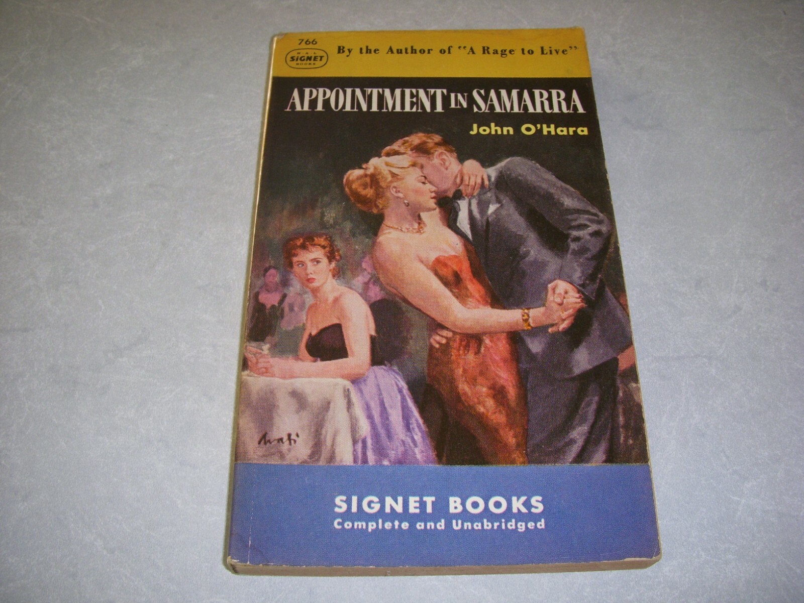 APPOINTMENT IN SAMARRA by JOHN O’HARA, SIGNET #766, 3RD PRINT, 1950, VINTAGE PB!