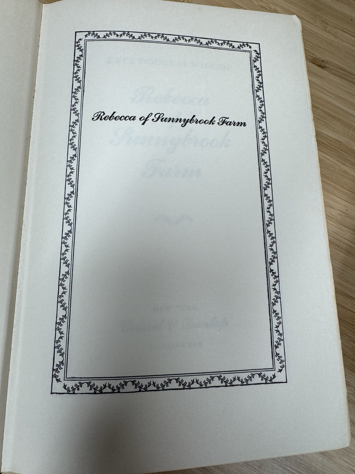 Rebecca of Sunnybrook Farm, DJ, Thrushwood Series Kate Douglas Wiggin