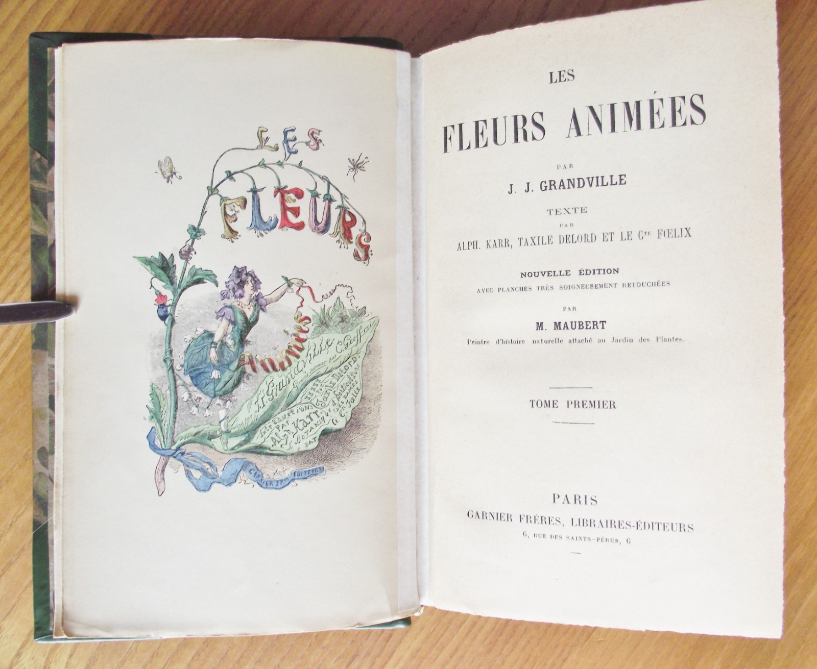 Les Fleur’s Animees Vol 1 only; scarce ‘no date’ issue/assumed 1867. Rebound